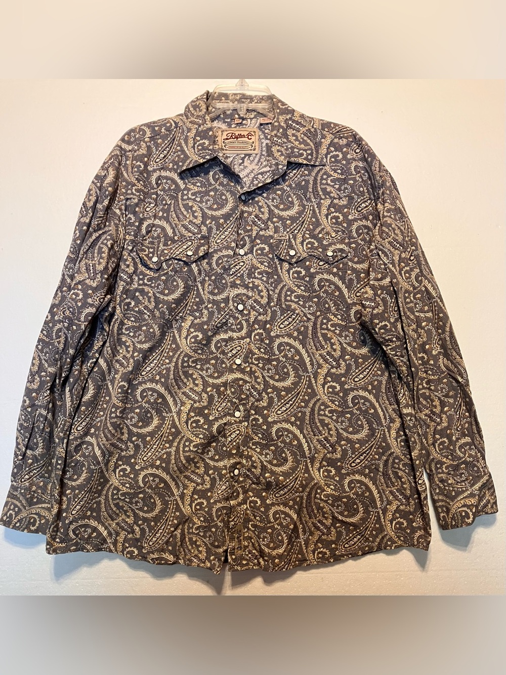 Rafter C 2XL Multi Colored Paisley Long Sleeve Pearl Snap Shirt